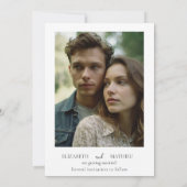 Elegante Sonnenblumenhochzeit Save The Date (Rückseite)