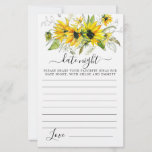 Elegante Sonnenblumenkarte<br><div class="desc">Eine schöne gelbe Sonnenblume bläst den Rand dieser Date Night Card.</div>