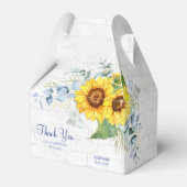 Elegante Sonnenblumenmauer Brick Floral Geburtstag Geschenkschachtel (Vorderseite)