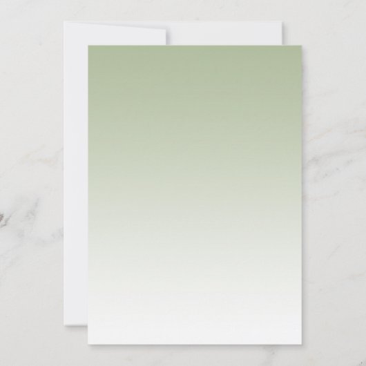 Elegante Sonnenblumensage Grüne Sommerhochzeit Einladung (Rückseite)