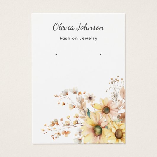 Elegante Sonnenblumenschmuckkarte (Vorderseite)