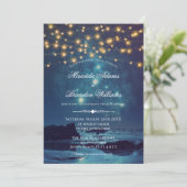 Elegante Sonnenuntergang am Tropical Beach Einladung (Stehend Vorderseite)