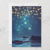 Elegante Sonnenuntergang am Tropical Beach Einladung (Rückseite)