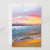 Elegante Sonnenuntergang Beach Sommer Schönwetter Einladung (Rückseite)