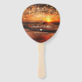 Elegante Sonnenuntergang Beach String Lights Somme Fächer (Vorderseite)