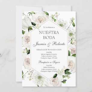 Elegante Spanische Hochzeit Einladung