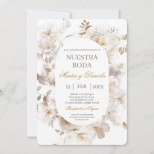 Elegante Spanische Hochzeit Einladung