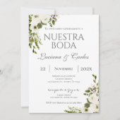 Elegante spanische Hochzeit Einladung (Vorderseite)