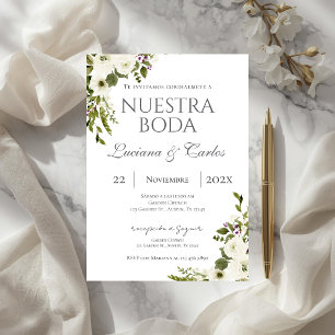 Elegante spanische Hochzeit Einladung