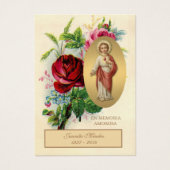 Elegante Spanische Jesus-Rose Religiöse Gebetskart (Vorderseite)