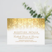 Elegante Sparkle Empfang Details Begleitkarte (Stehend Vorderseite)