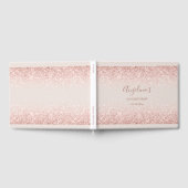 Elegante Sparkling Blush Geburtstag Gästebuch (Voll)