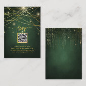 Elegante Sparkling Gold String Lights QR Code UAWG Begleitkarte (Vorne/Hinten)