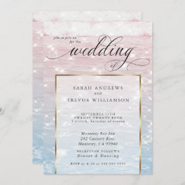 Elegante Sparkling Ocean Beach Hochzeit Einladung