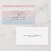 Elegante Sparkling Ocean Beach Wedding Visitenkarte (Vorne/Hinten)