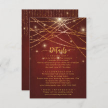 Elegante Sparkling String Lights Hochzeitdetails