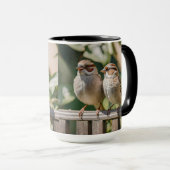 Elegante Sparrow-Keramik-Tasse Tasse (VorderseiteRechts)