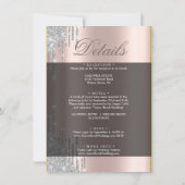Elegante Special Rose Gold Foto Hochzeit Einladung (Rückseite)