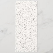 Elegante Speisekarte in Weiß Vorlage (Rückseite)