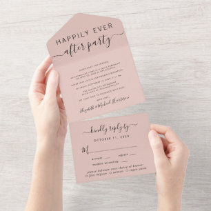 Elegante Speisekarte Wählen Sie eine Hochzeitsempf All In One Einladung