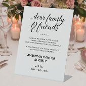 Elegante Spende von Wohltätigkeiten anstelle von L Sockelschild