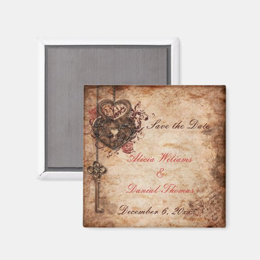 Elegante Sperre und Taste Speichern des Datumsfens Magnet (Vorderseite/Rückseite)