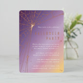 Elegante Spider Web Halloween-Party Einladung (Stehend vorne)