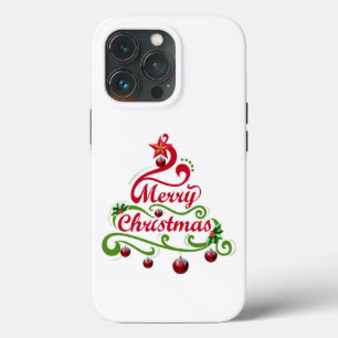 Elegante & Spielereihen Weihnachtsbaum-Typografie Case-Mate iPhone Hülle