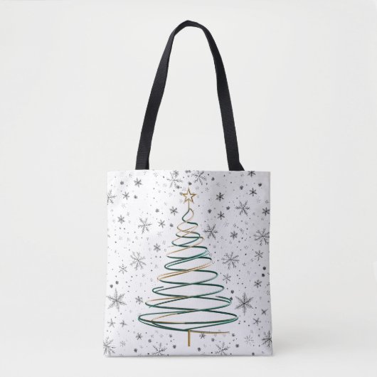 Elegante Spiral Christmas Tree Tasche (Vorderseite)