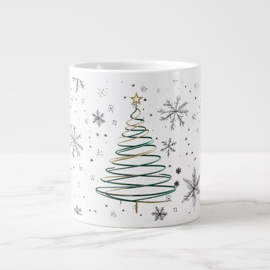 Elegante Spiral Christmas Tree Tasse (Vorderseite)