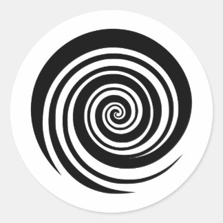 Elegante Spiralkunst im Minimalistischen Stil Runder Aufkleber