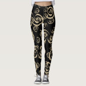 elegante Spiralmuster Leggings (Vorderseite)