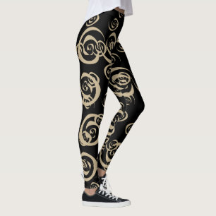 elegante Spiralmuster Leggings