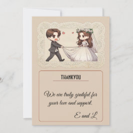 Elegante Spitze Danke / Hochzeit/Examen Einladung
