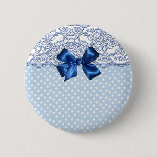 Elegante Spitze und süße Tupfen Button