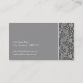 Elegante Spitze-Visitenkarten Visitenkarte (Rückseite)