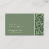 Elegante Spitze-Visitenkarten Visitenkarte (Rückseite)