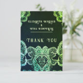 Elegante Spitzen " Einladung Hochzeit Sammlung (Stehend Vorderseite)