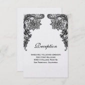 Elegante Spitzen-Empfang-Karte Einladung (Vorne/Hinten)