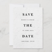 Elegante Spitzen-Foto-Save the Date-Karte Save The Date (Rückseite)