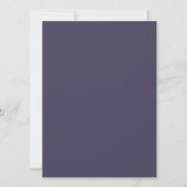 Elegante Spitzen Indigo & Gold Moderne Minimalisti Einladung (Rückseite)