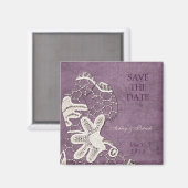 Elegante Spitzen-Liebhaber Speichern Sie das Date  Magnet (Vorderseite/Rückseite)