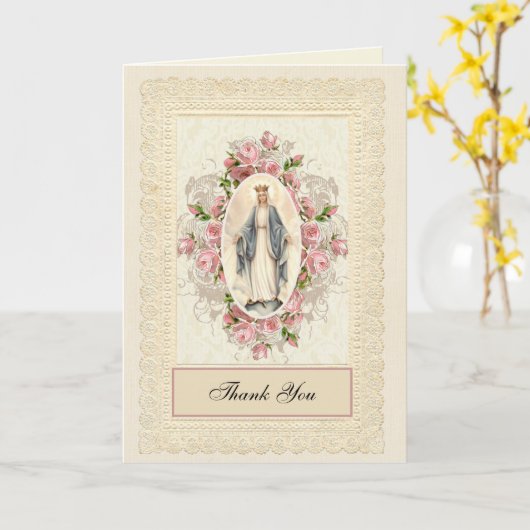 Elegante Spitzen Rosen Religiöse Wertschätzung Karte (Gelbe Blume)