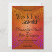 Elegante Spitzen Rustikal & Schwarz Modernes Minim Einladung (Vorderseite)