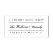 Elegante Split Address Self-Inking-Rücksendeadress Permastempel (Design)