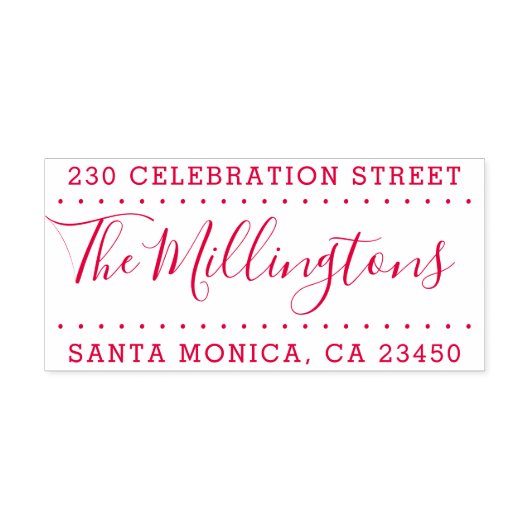 Elegante Split Address Self-Inking-Rücksendeadress Permastempel (Design)