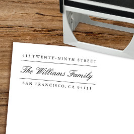 Elegante Split Address Self-Inking-Rücksendeadress Permastempel