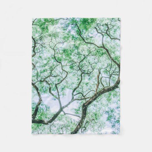 Elegante Spooky-Blätter und Zweige Fleece Blanket (Vorderseite)