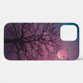 Elegante Spooky Halloween Themenbaum Mondwerk Case-Mate iPhone Hülle (Rückseite (Horizontal))