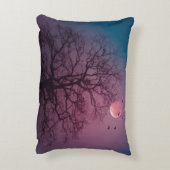 Elegante Spooky Halloween Themenbaum Mondwerk Dekokissen (Rückseite(Vertikal))